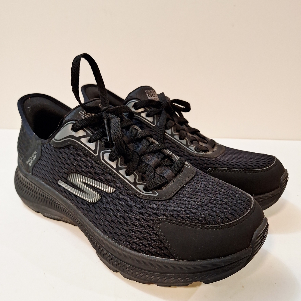 Skechers Black Lace-Up Sneakers